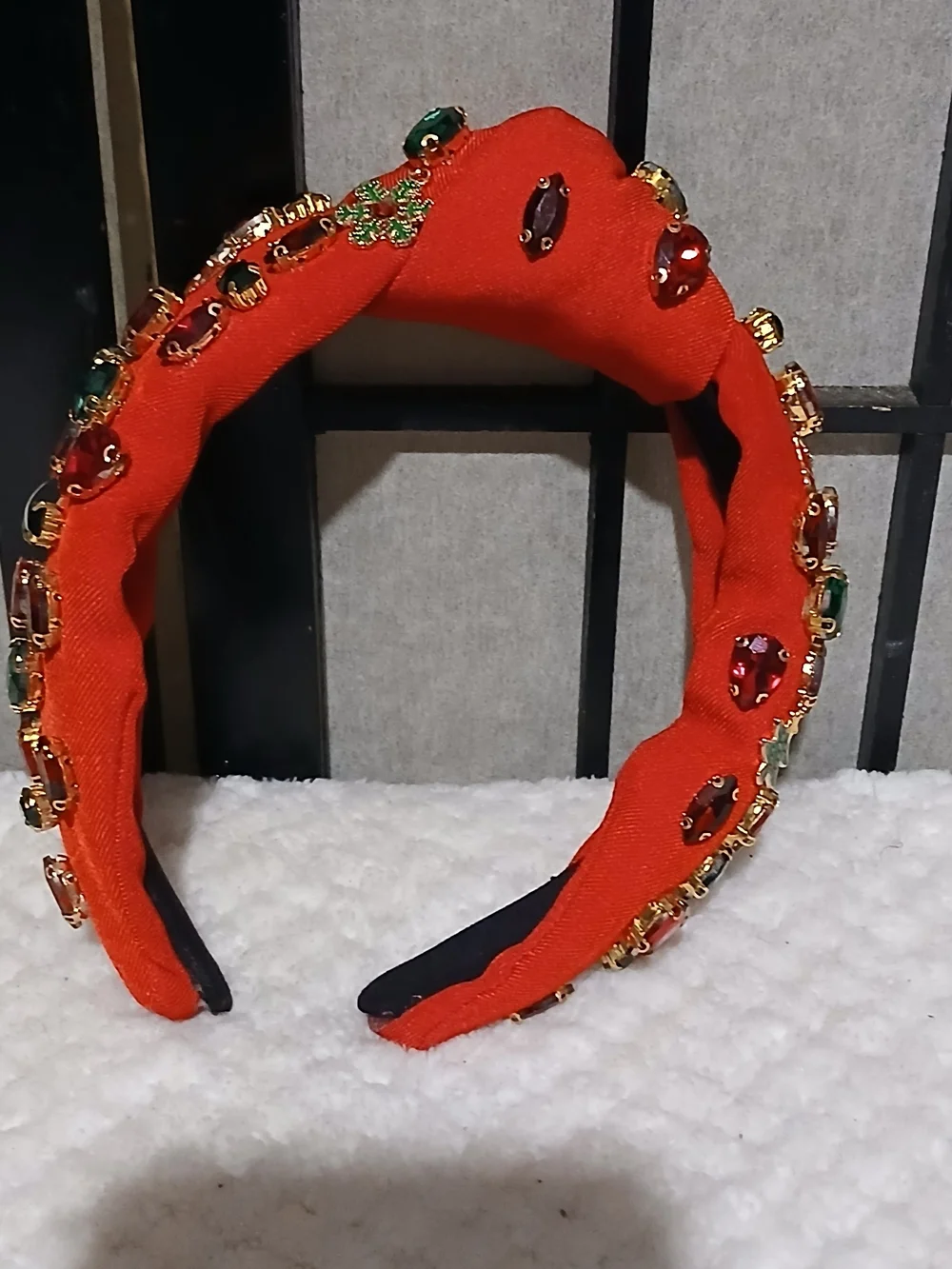Embellished Red Padded Headband